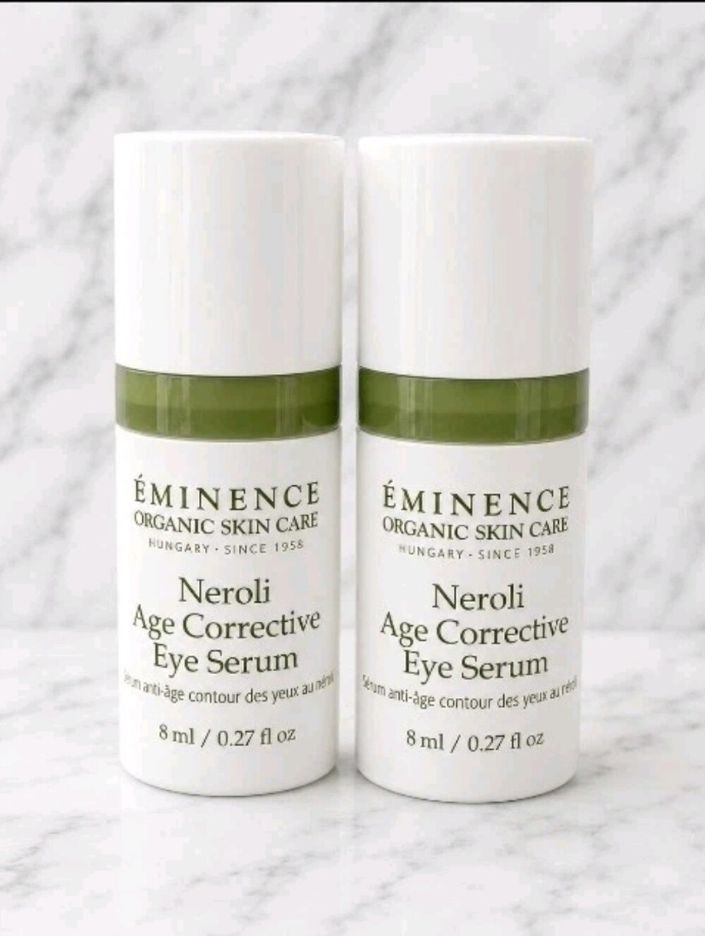 2 Eminence Organic Neroli Age Corrective Eye Serum Travel Size 8ml/.27oz ea NEW!